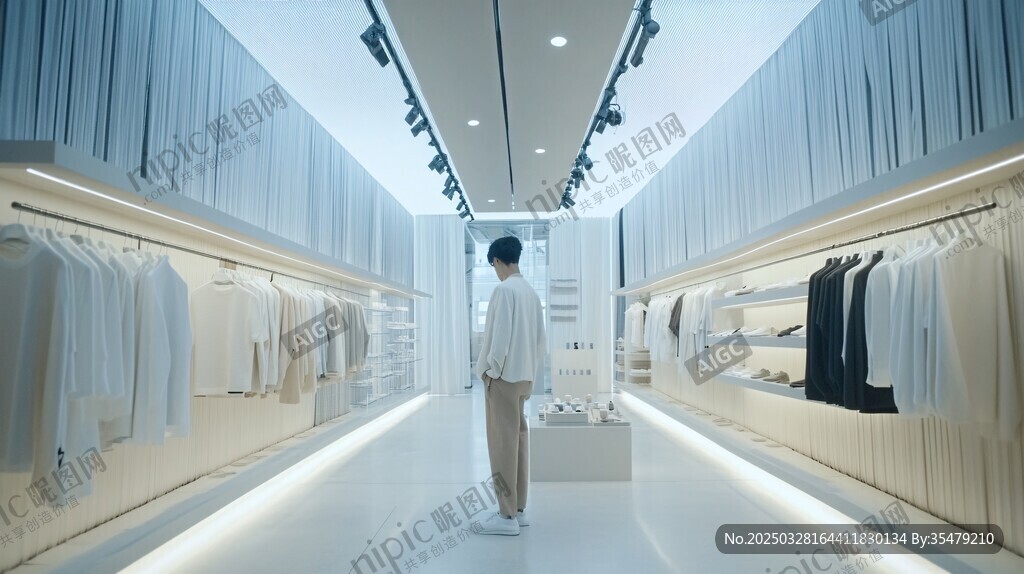 簡約風(fēng)服裝店的時尚氛圍