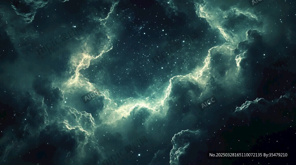 夢幻深邃的宇宙星云景象