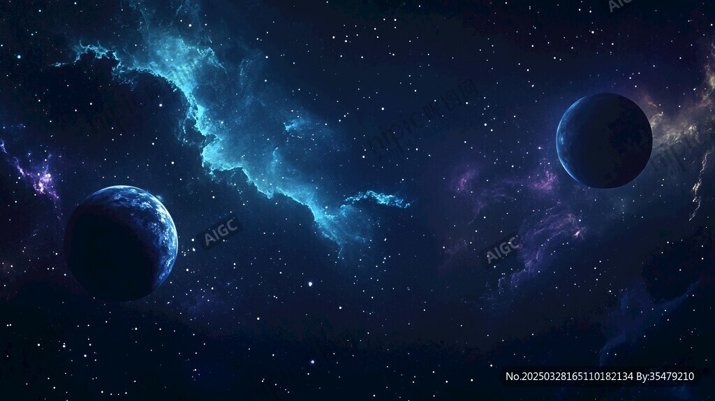 夢(mèng)幻星際宇宙雙行星景象
