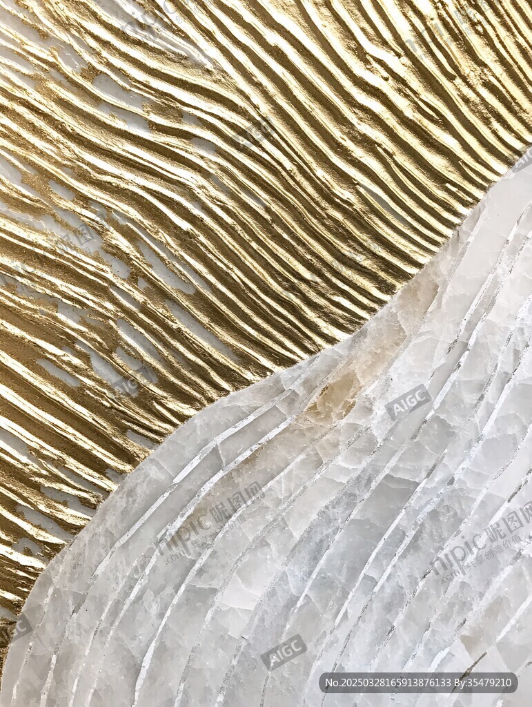 金白紋理藝術裝飾細節