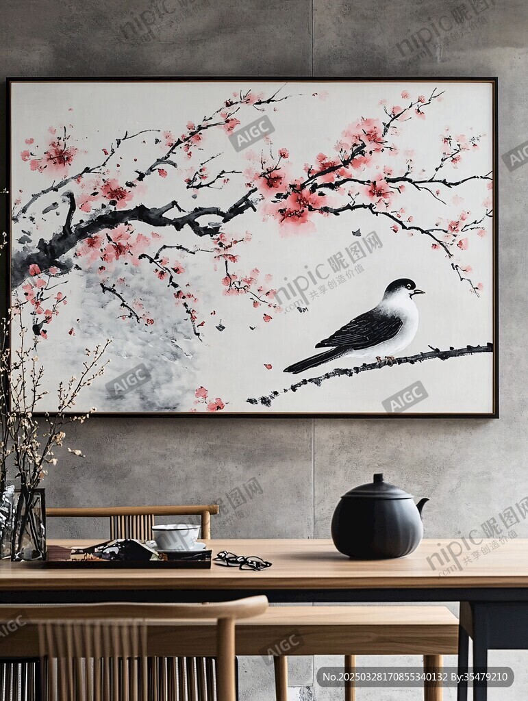 中式花鳥裝飾畫 雅致意境