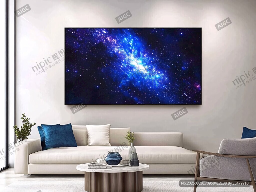 夢幻星空客廳裝飾畫