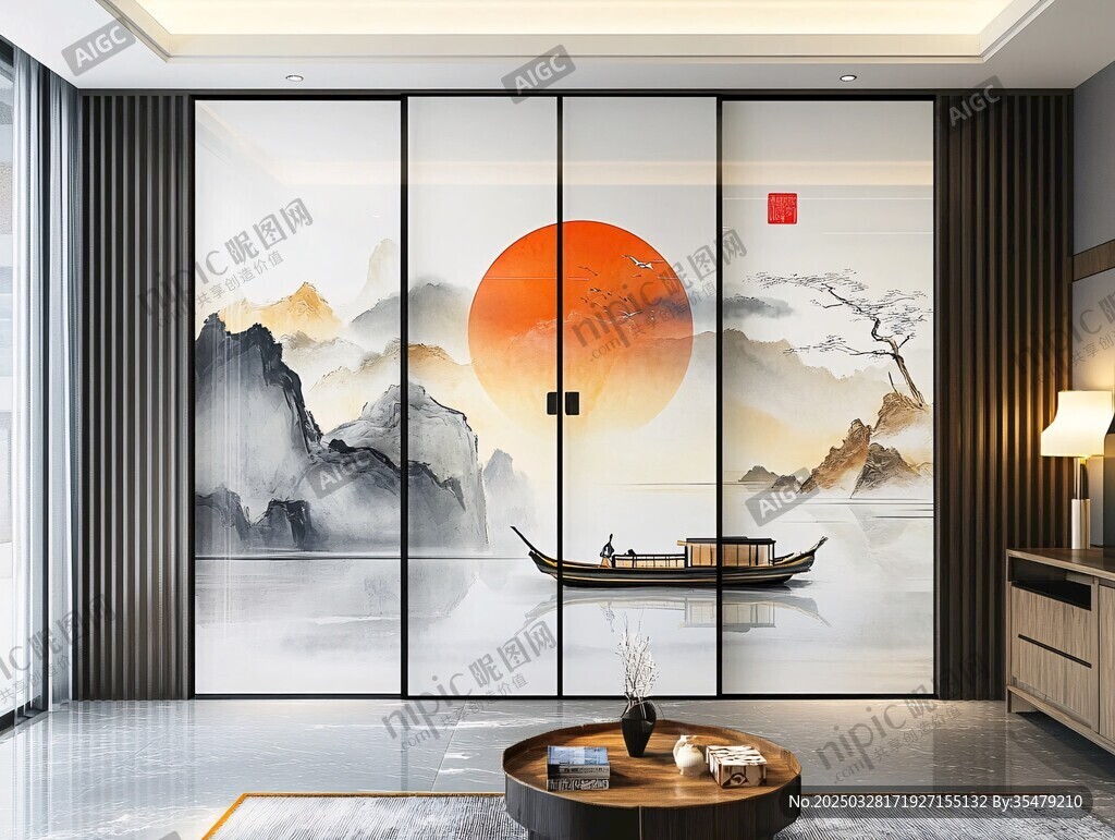 中式山水移門 雅致空間美學(xué)