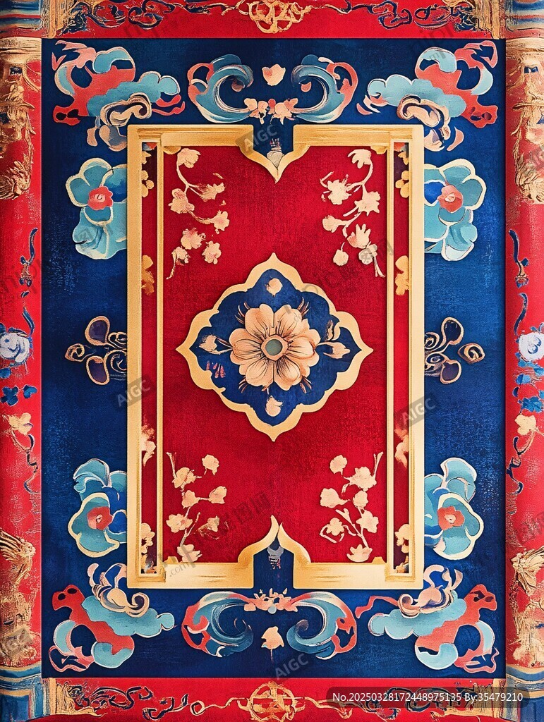 傳統(tǒng)中式精美花紋裝飾畫