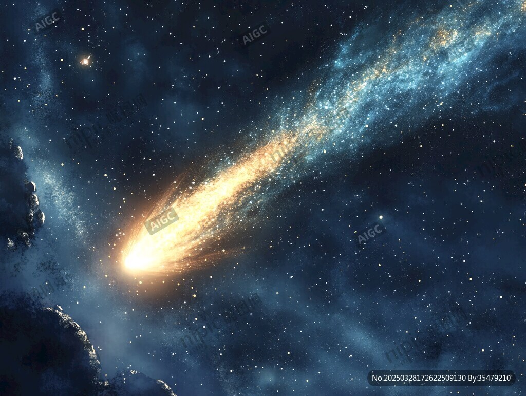 宇宙中閃耀的流星奇觀