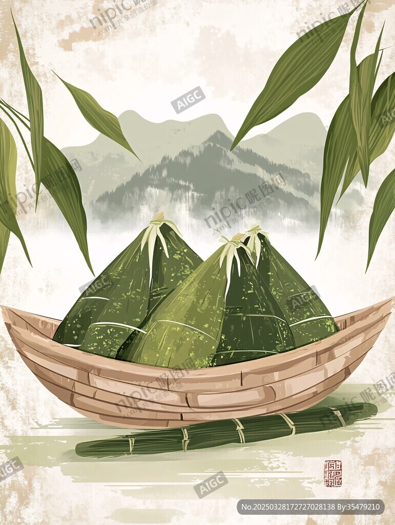 竹舟粽葉粽 山水詩(shī)意情