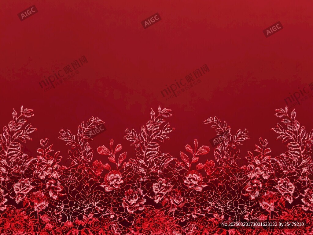 紅色花卉紋理背景圖案