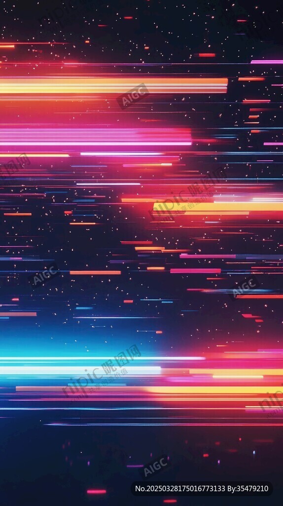 絢麗流光背景的科幻視覺