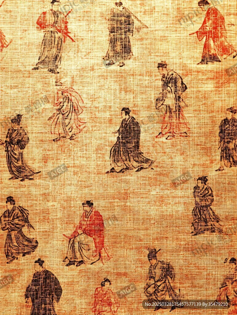 古代人物服飾圖案紋理
