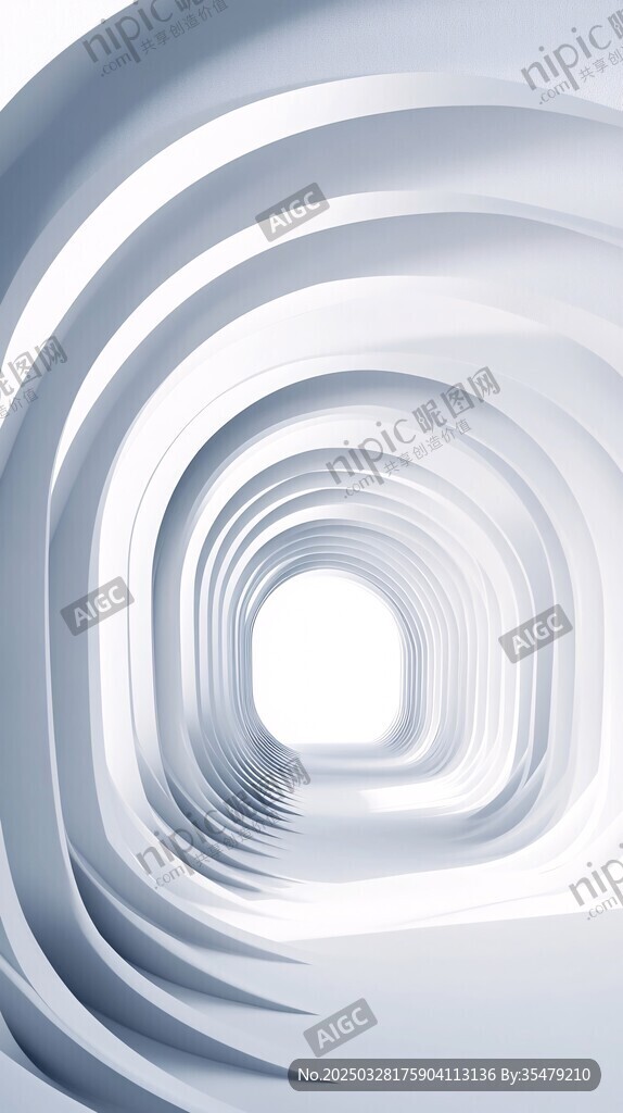 未來感隧道通道抽象場景