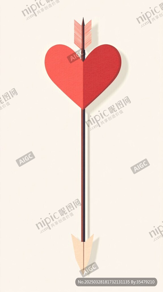 愛心箭矢插畫