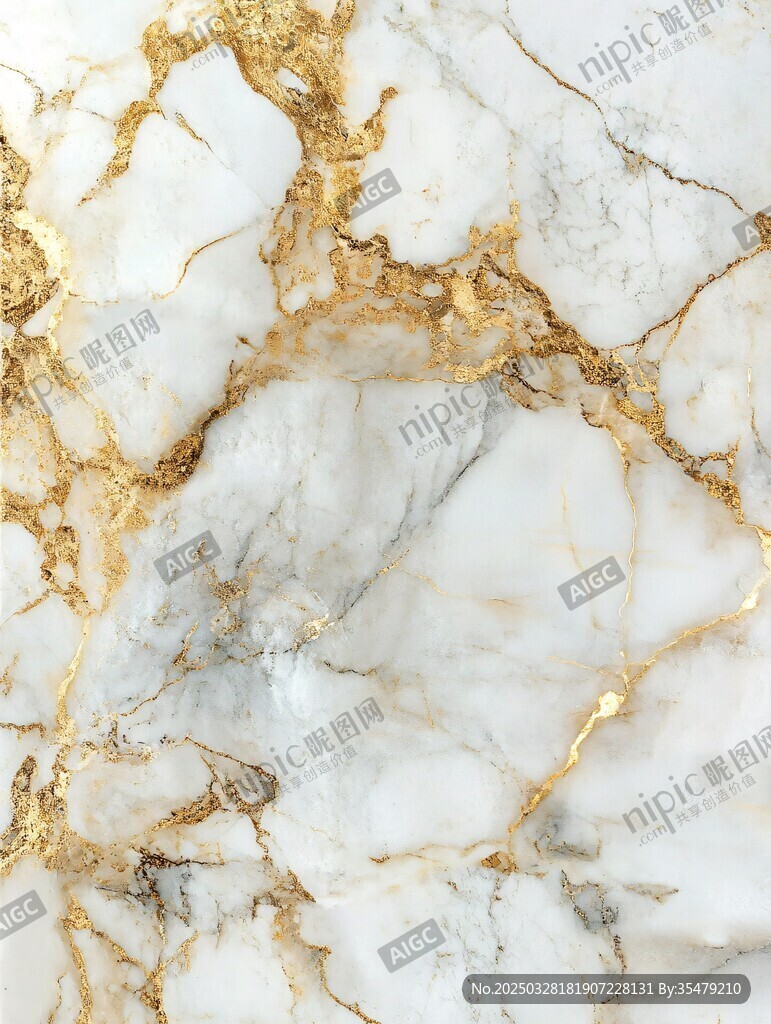 奢華金白大理石紋理