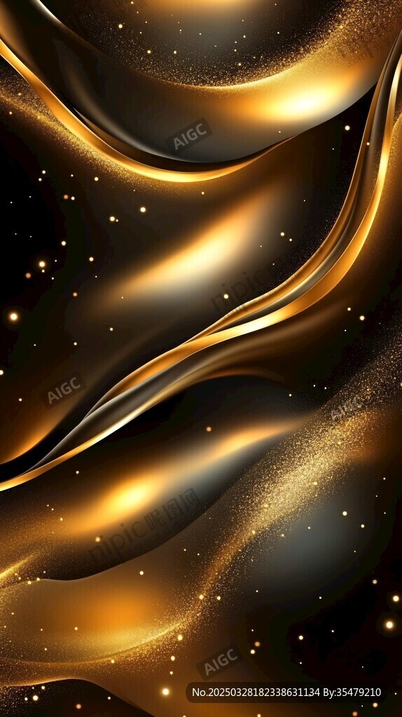 黑金流體夢幻背景紋理