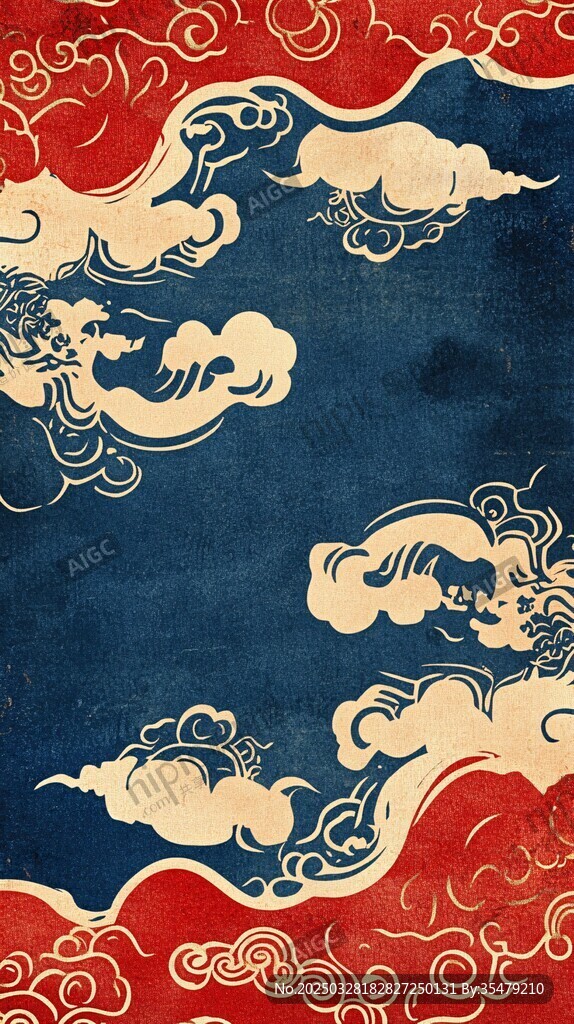 中式傳統(tǒng)云紋復(fù)古背景圖