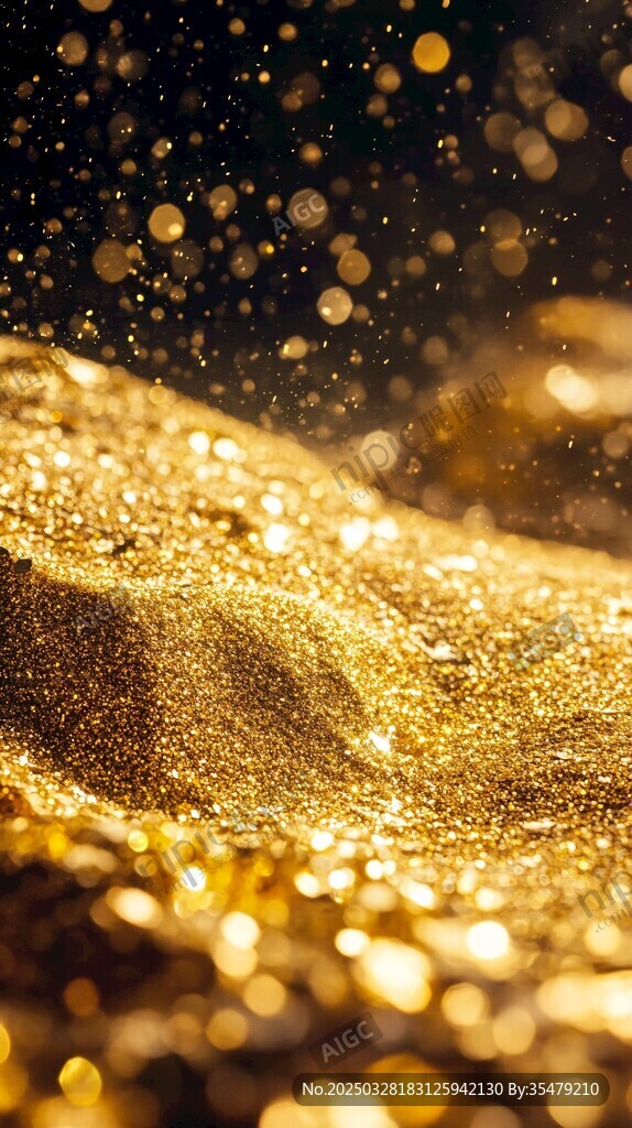 金色流沙閃耀夢幻場景
