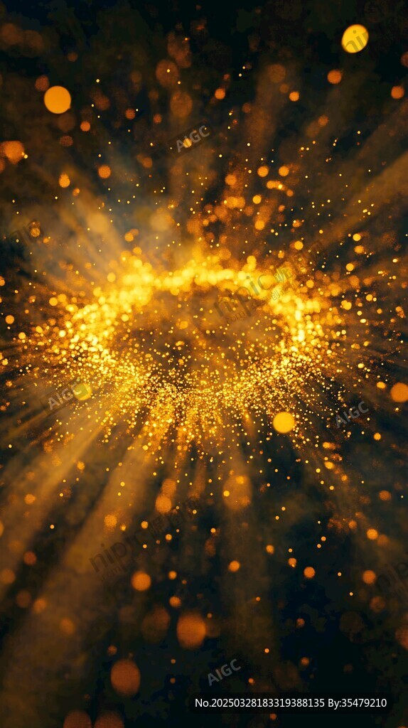 金色粒子爆發(fā)夢幻背景