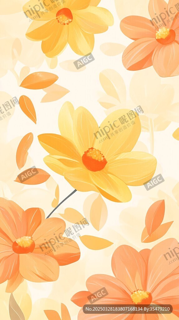 清新花卉背景圖