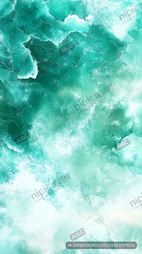 夢幻青綠色水墨紋理背景