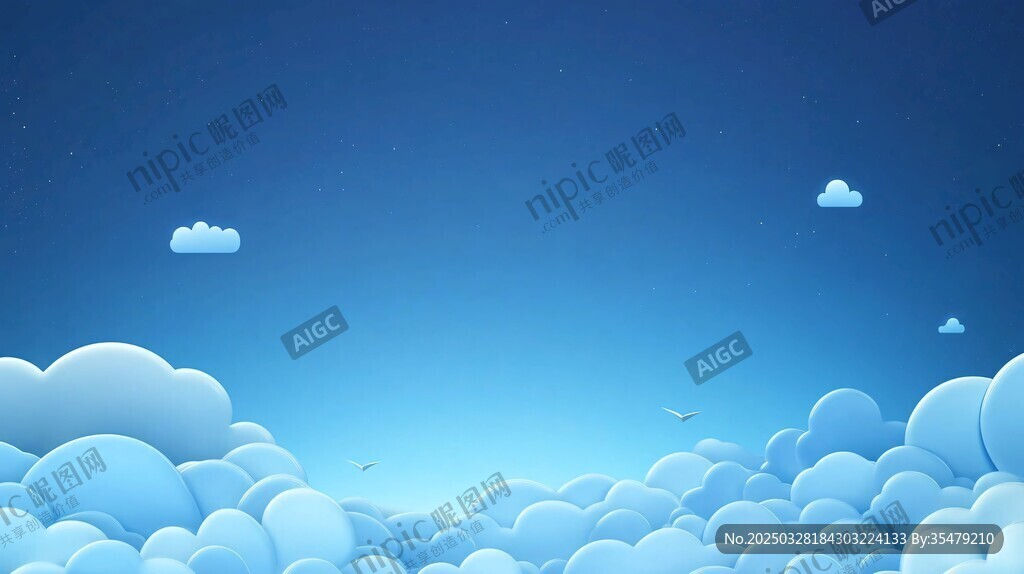 夢幻藍天云海景象