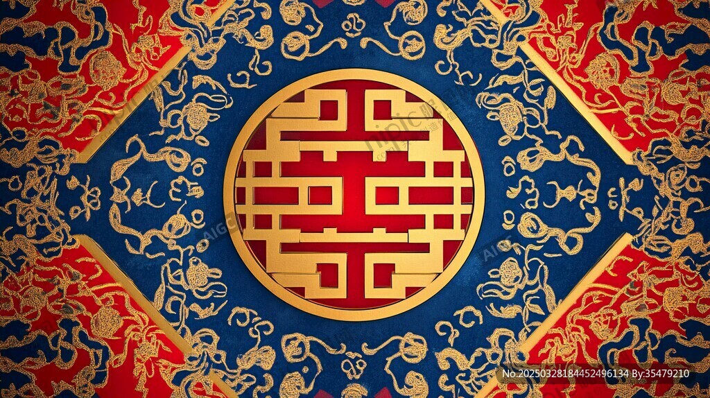 中式傳統(tǒng)喜字吉祥紋飾圖案