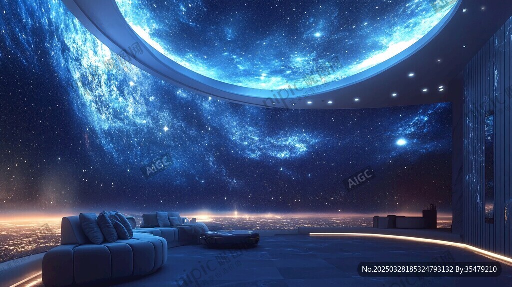 夢幻星空主題室內休閑空間