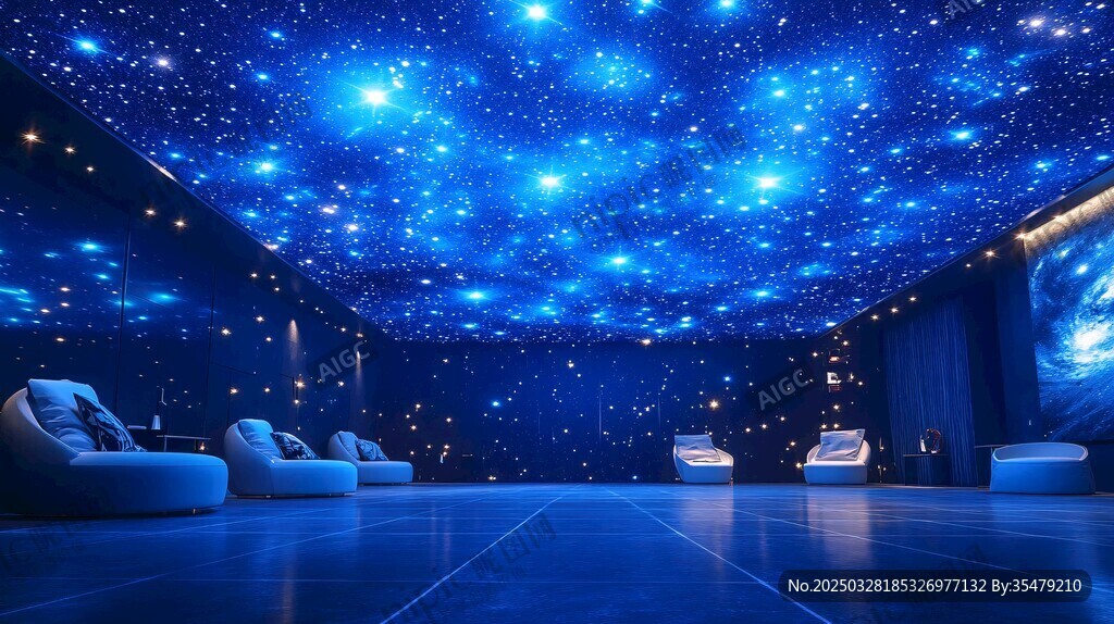 夢(mèng)幻星空主題休閑觀影室