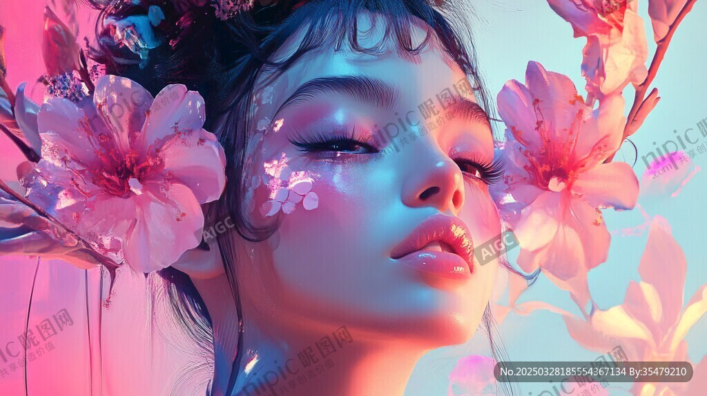 夢幻花顏少女