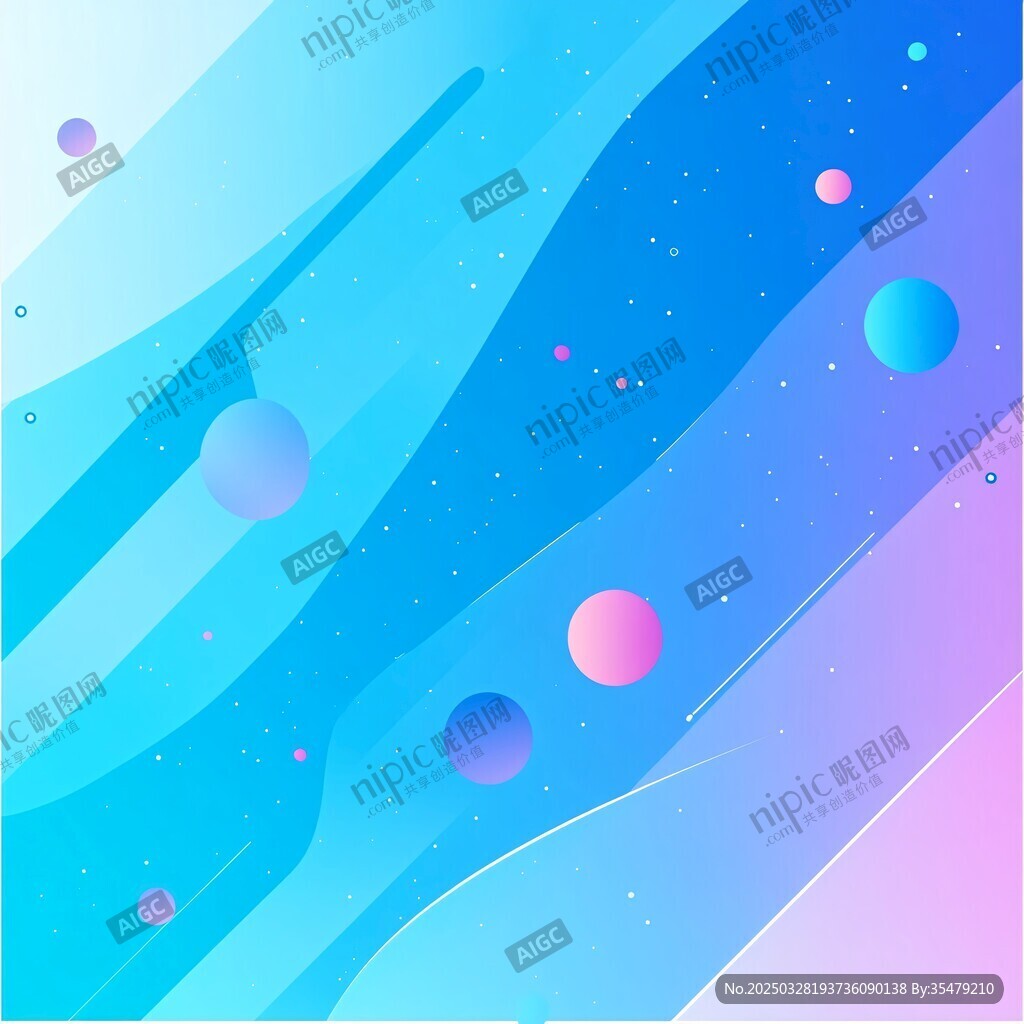夢幻漸變星空星球背景圖