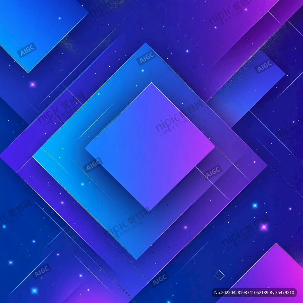 炫彩幾何星空背景圖案