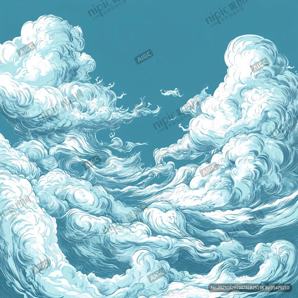 夢幻云海插畫