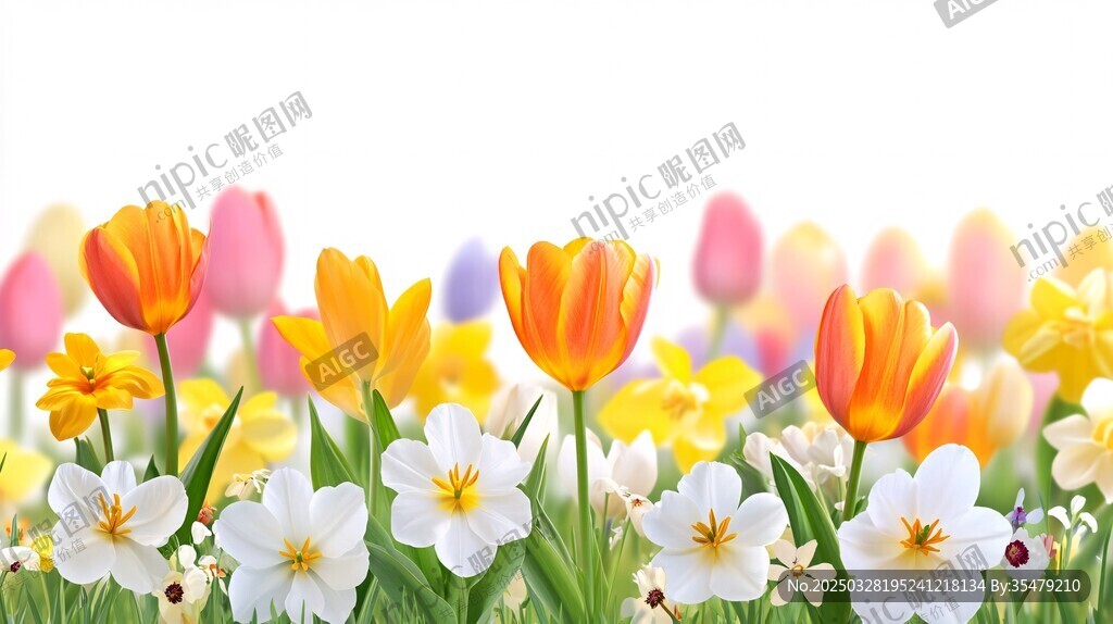春日繽紛花卉綻放
