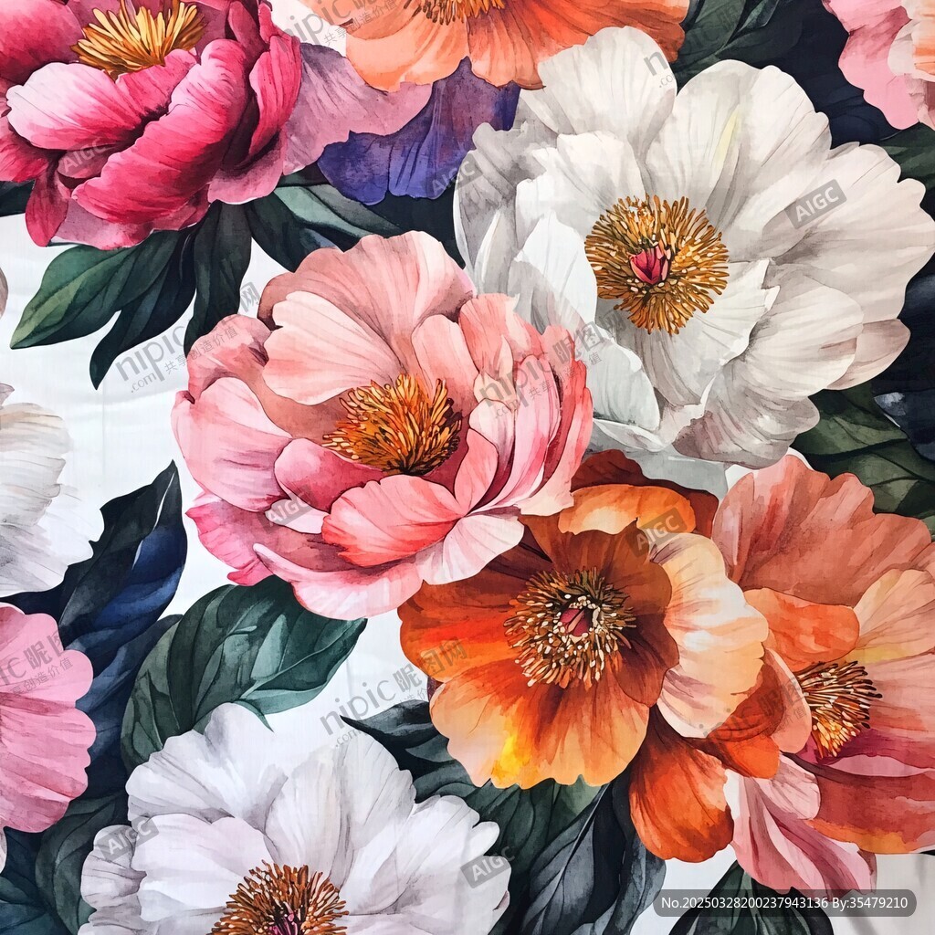 繽紛花卉圖案 盡顯自然之美