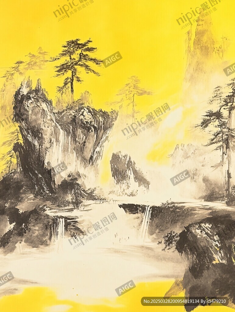 水墨黃山之壯美山水景