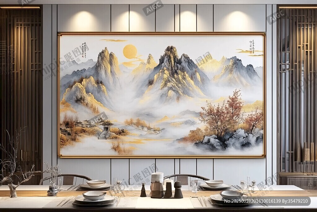 中式山水掛畫 盡顯雅致