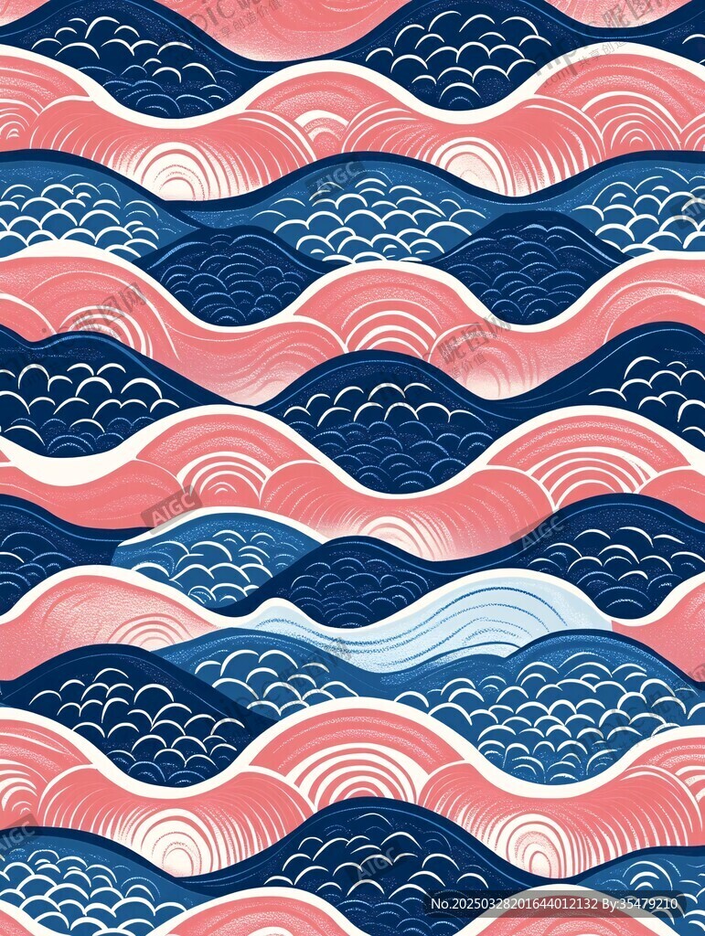日式和風(fēng)海浪圖案紋理