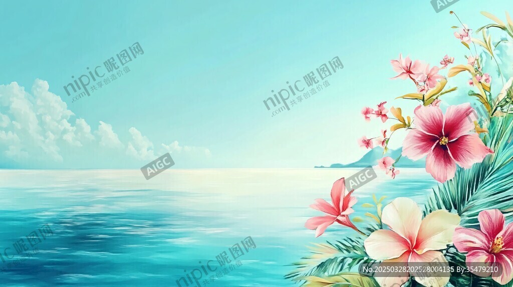 海濱花卉美景 清新夏日風(fēng)