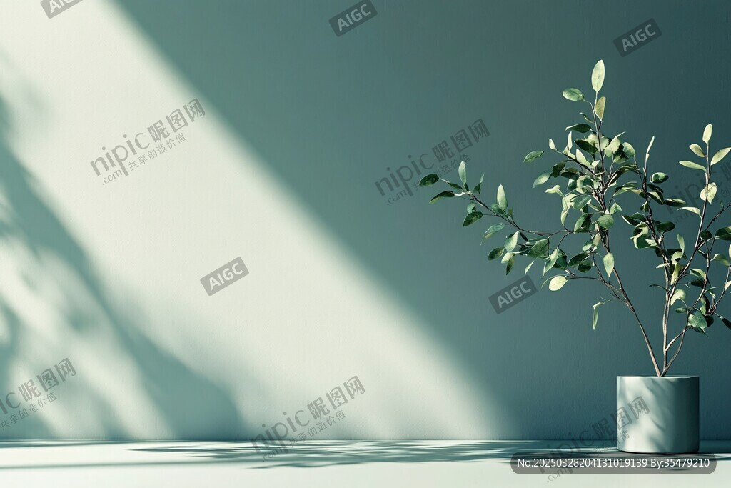 簡約綠植 光影下的靜謐角落