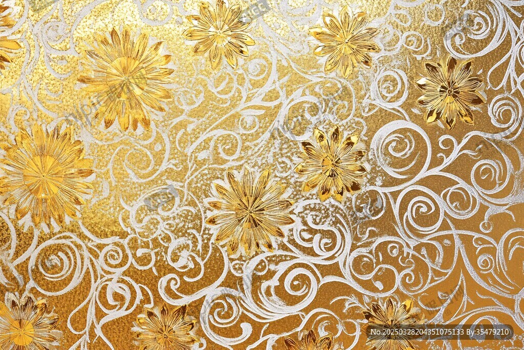 金色花紋奢華背景圖案