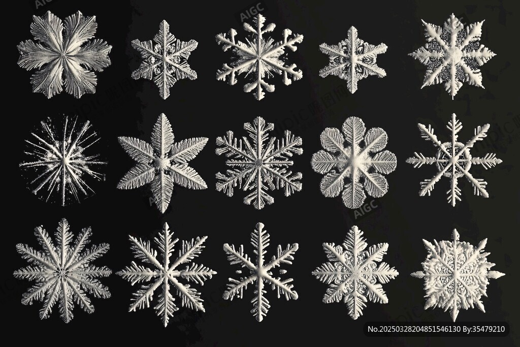 精美多樣雪花圖案展示