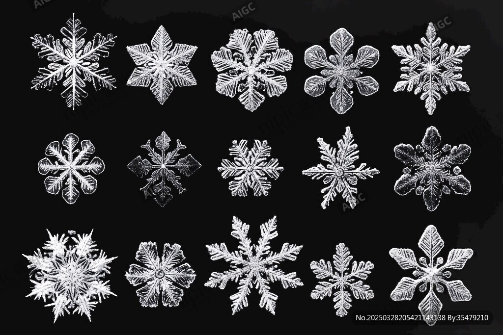 多樣精美雪花圖案展示