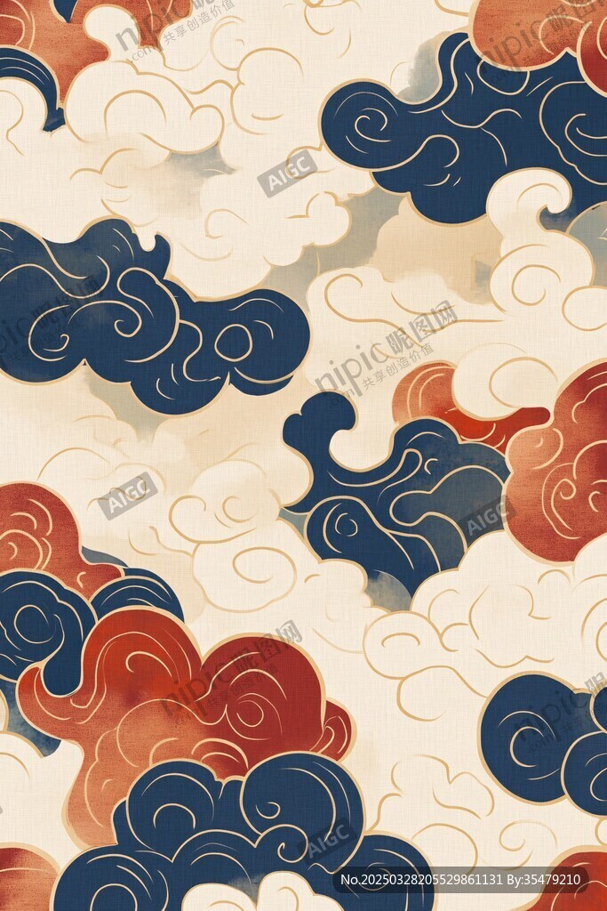 中式云紋圖案 傳統(tǒng)美學(xué)風(fēng)格