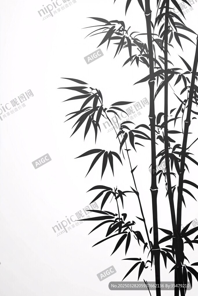 水墨風竹子圖