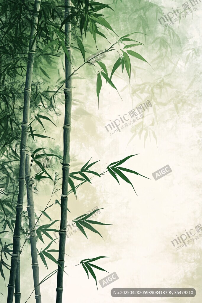 清幽竹林圖