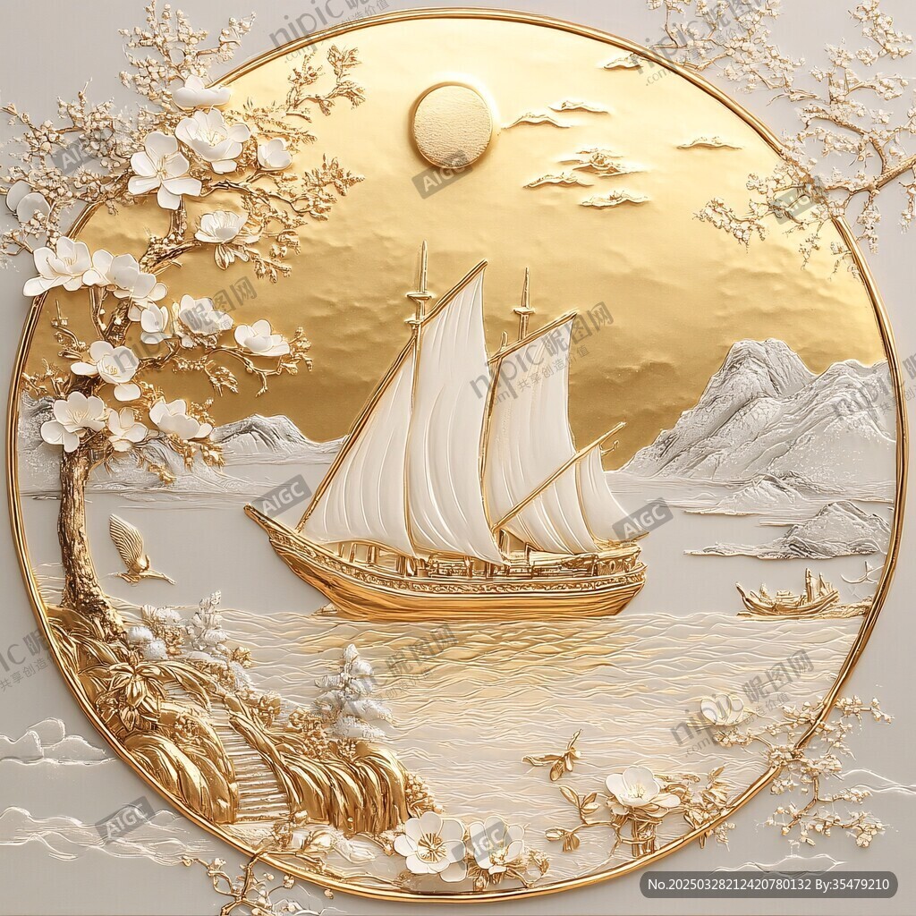 金盤上的航海詩意畫卷