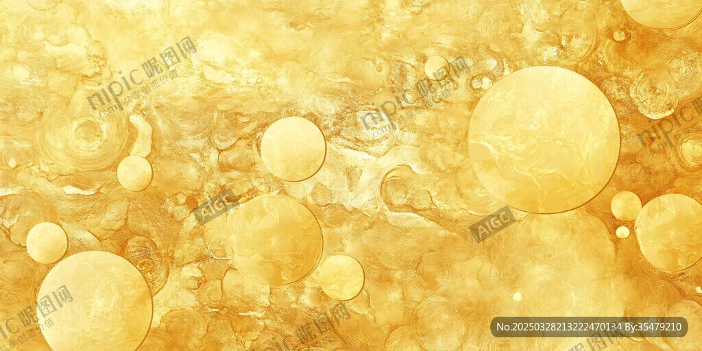 金色氣泡紋理背景圖
