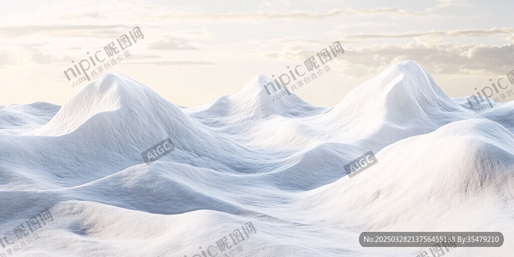 夢幻冰雪山脈景觀