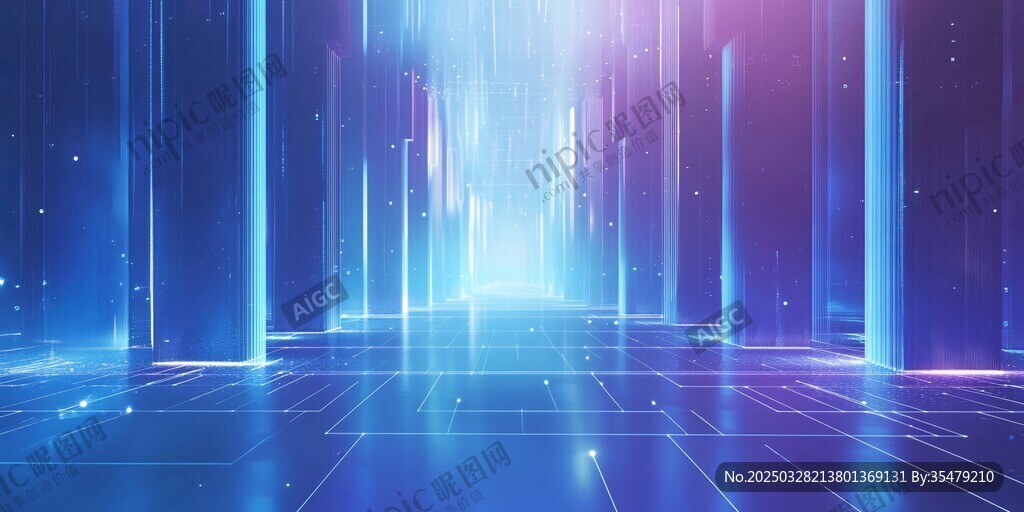 夢幻科技通道未來感場景