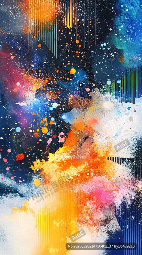 夢幻色彩抽象藝術畫作