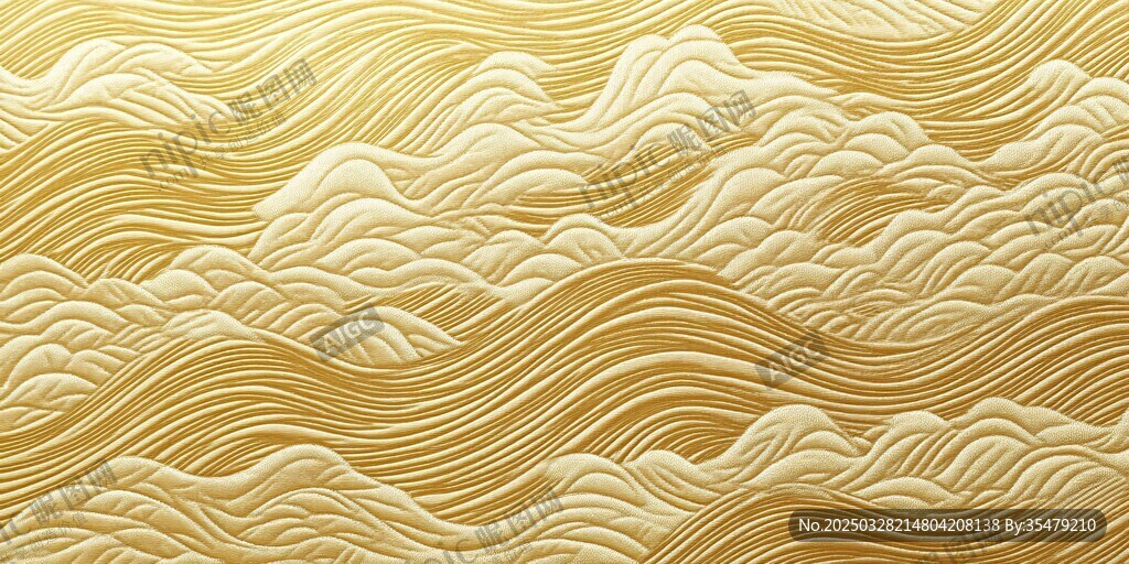 金色海浪紋理圖案背景