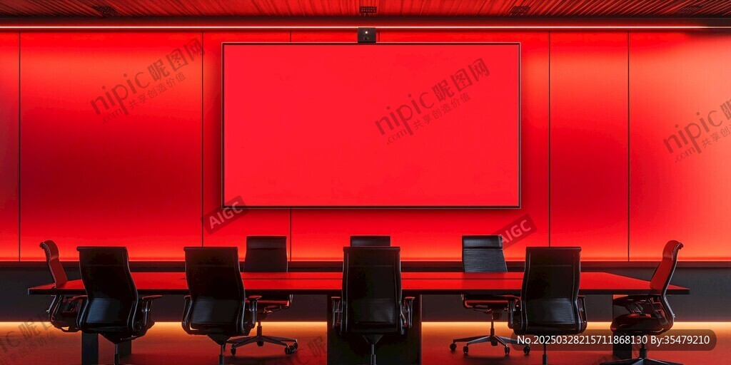 紅色會議室場景展示